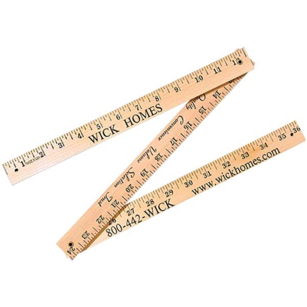 Natural Finish Folding Yardstick