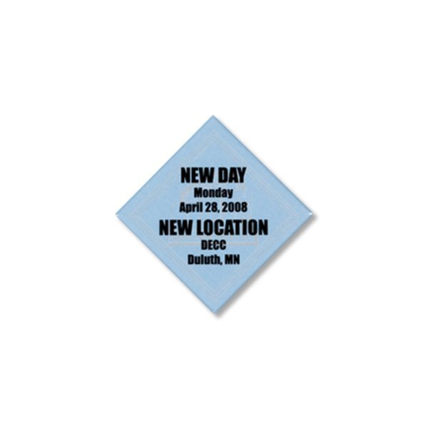 Diamond Safety Pin Back Button, 1-1/2" Custom