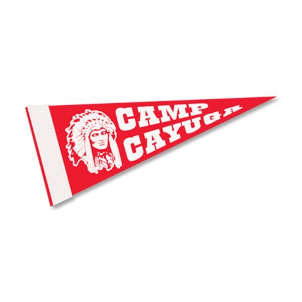 Colored Felt Pennant with 1" Sewn Strip, 5" x 12"