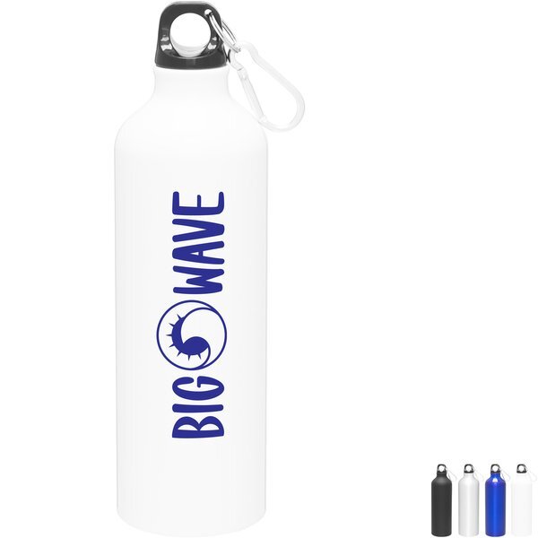 Aluminum Sport Bottle w/ Carabiner, 24oz.