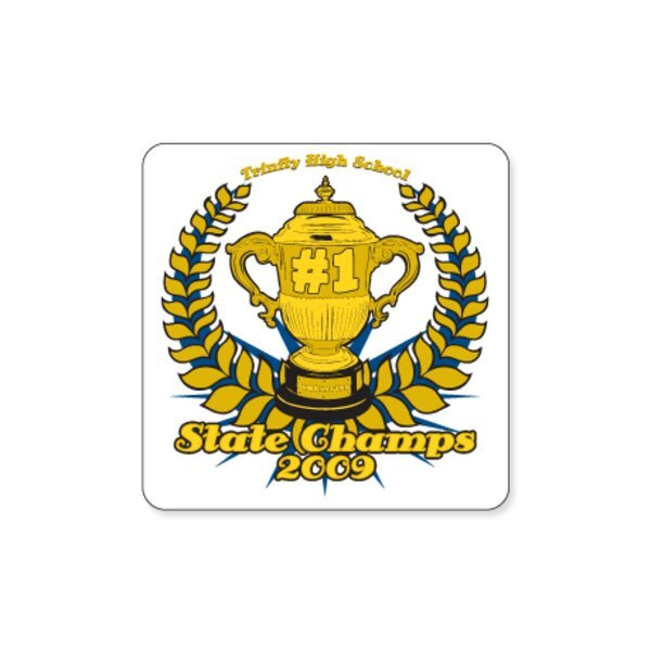 Square Custom Sticker, 1-3/4" or 2"
