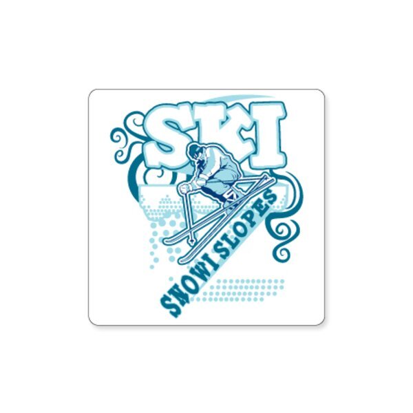 Square Custom Sticker, 2-1/2" or 3"