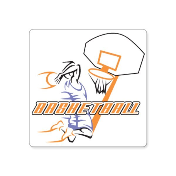 Square Custom Sticker, 3-1/2" to 4"