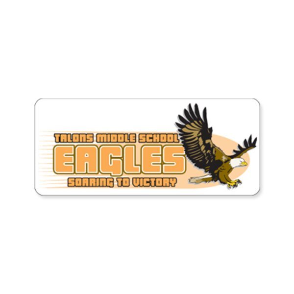 Rectangle Custom Sticker, Large to 5-1/4"