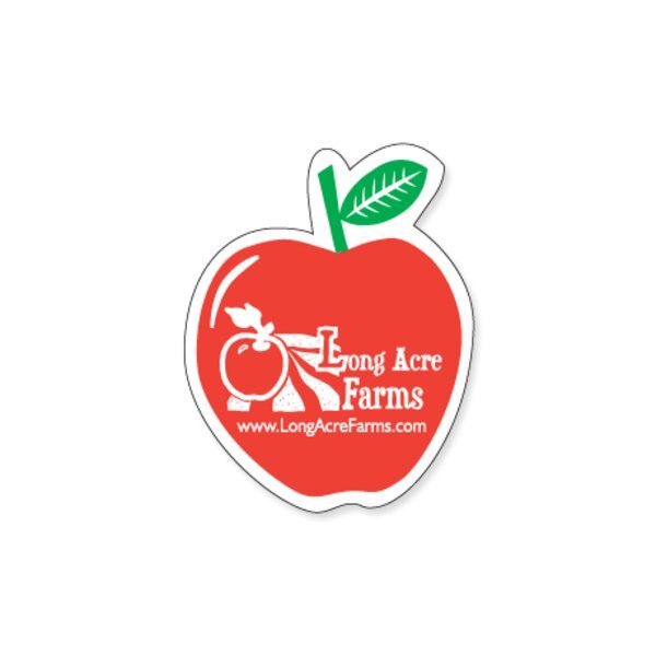 Apple Shape Custom Sticker, 2-1/16"