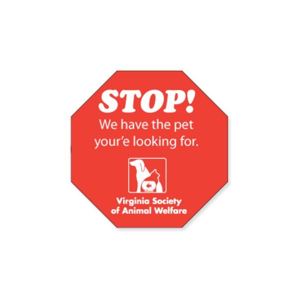 Stop Sign Shape Custom Sticker, 2-1/4"