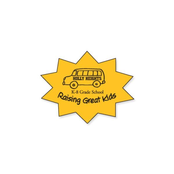 Starburst Shape Custom Sticker, 1-13/16"