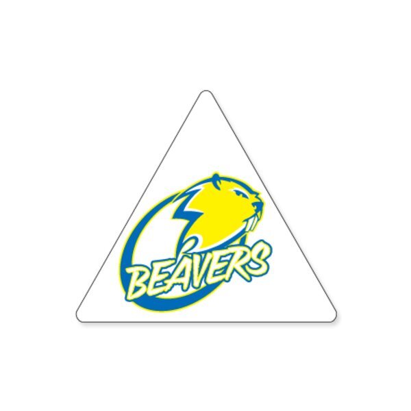 Triangle Shape Custom Sticker, 2-1/4"