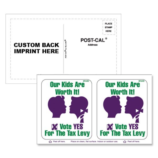Post Card Static Cling Decal, Set of 2