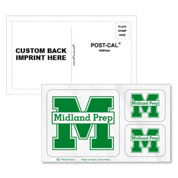 Post Card Static Cling Decal, Set of 3