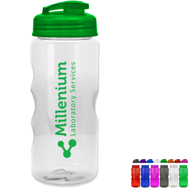 Finger Grip Tritan™ Translucent Bottle, 22oz. - Flip Top Lid