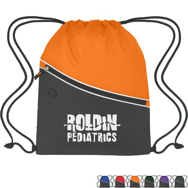 Two-Tone Diagonal Zip Polyester Sports Pack