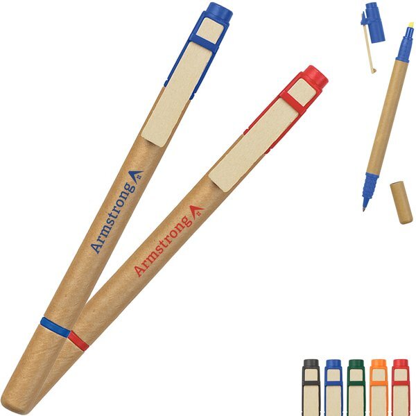 Dual Function Eco-Friendly Pen & Highlighter