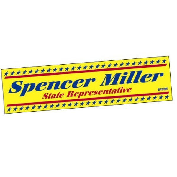 Removable Vinyl Bumper Sticker, 3" x 11-1/2"