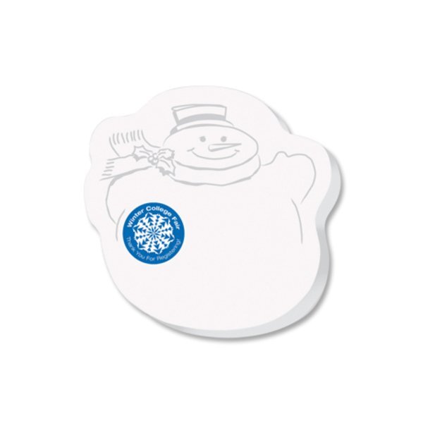 Post-it® Custom Printed Die-Cut Notes - Snowman Shape