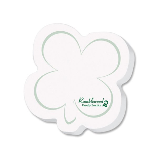 Post-it® XL Custom Printed Die-Cut Notes - Shamrock Shape