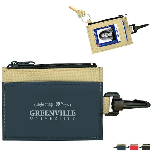 ID Clip with Secure Zip Pocket