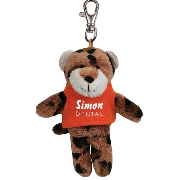 Leopard Wild Bunch Plush Key Tag