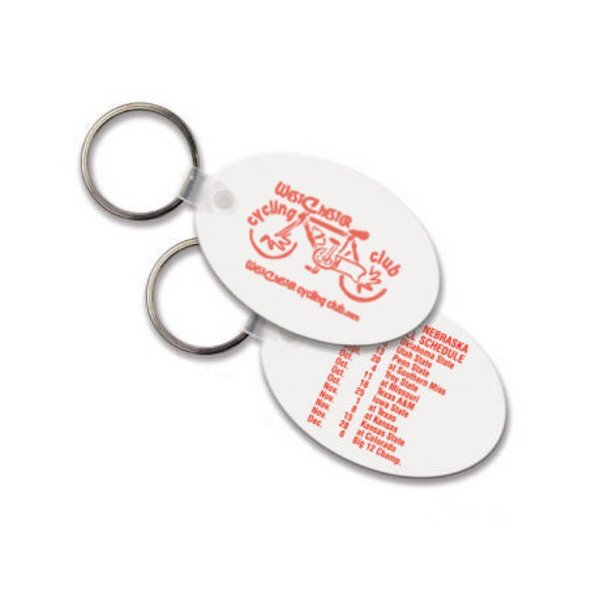 Soft Vinyl Key Tag, Oval