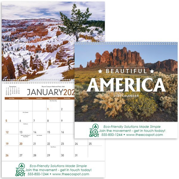 Beautiful America Wall Calendar