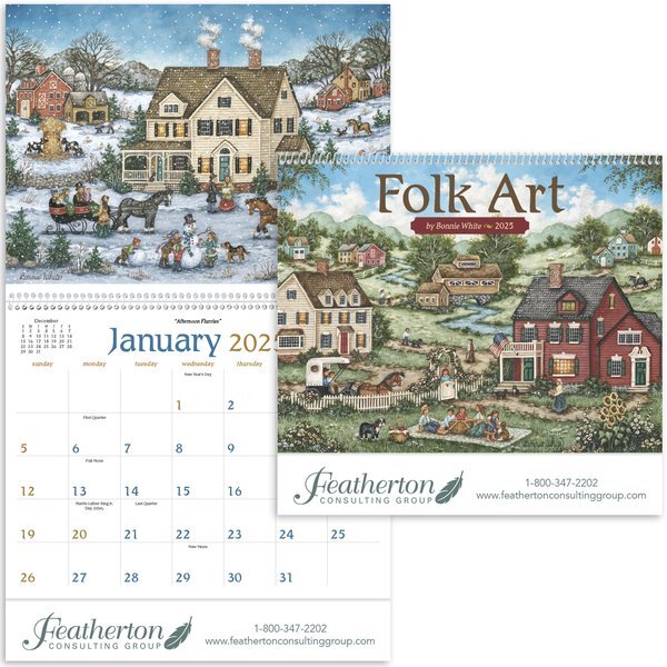 Folk Art Wall Calendar