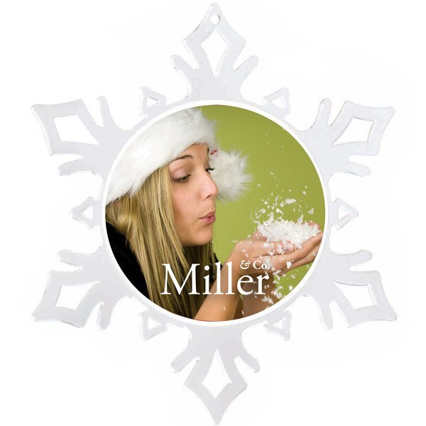Snap-In Photo Snowflake Ornament, 5" x 5-3/4"