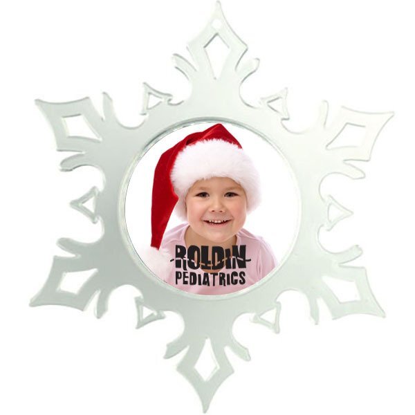 Snap-In Photo Snowflake Ornament, 4-3/4” x 5-1/2”