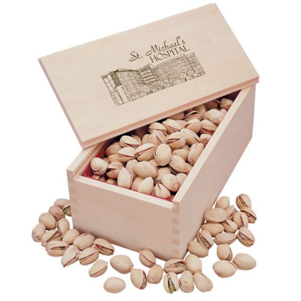 Jumbo California Pistachios in Wooden Collector's Box