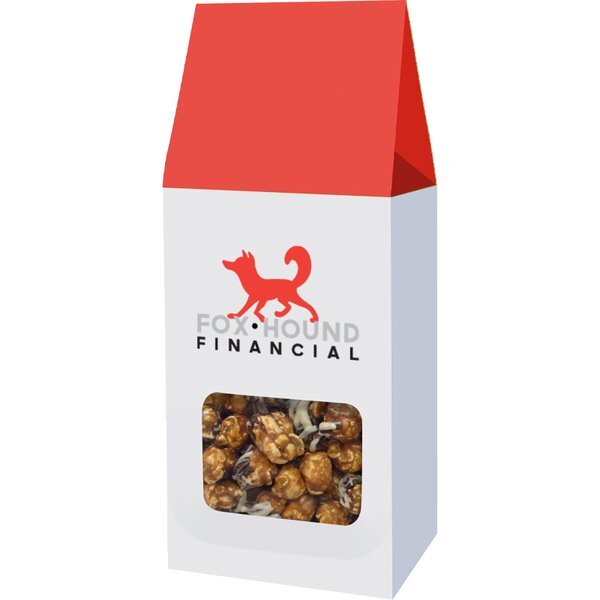 White & Dark Chocolate Swirl Gourmet Popcorn Favor Box