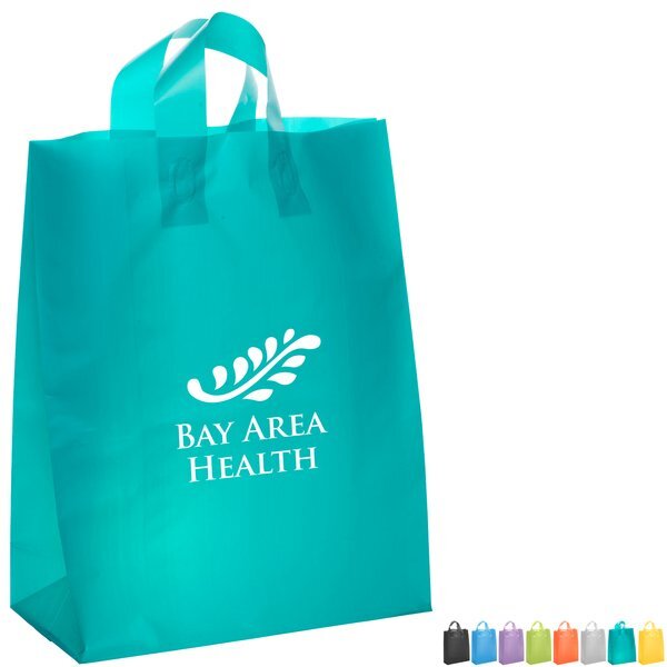 Frosted Shopper Plastic Bag, 8" x 10"