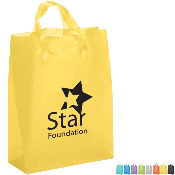 Frosted Shopper Plastic Bag, 10" x 13"