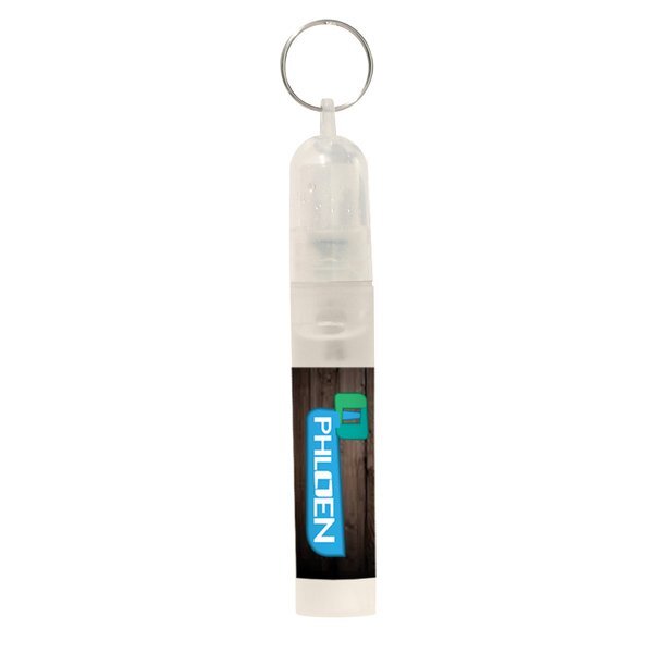 Mini Antibacterial Hand Sanitizer Spray with Keychain, .17oz.