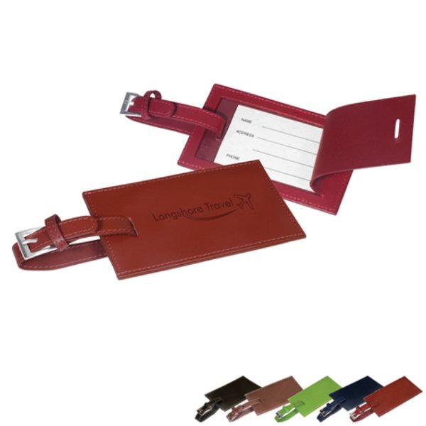 Rectangular Leather Luggage Tag