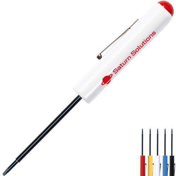 Fixed Tech Blade w/ Button Top Screwdriver