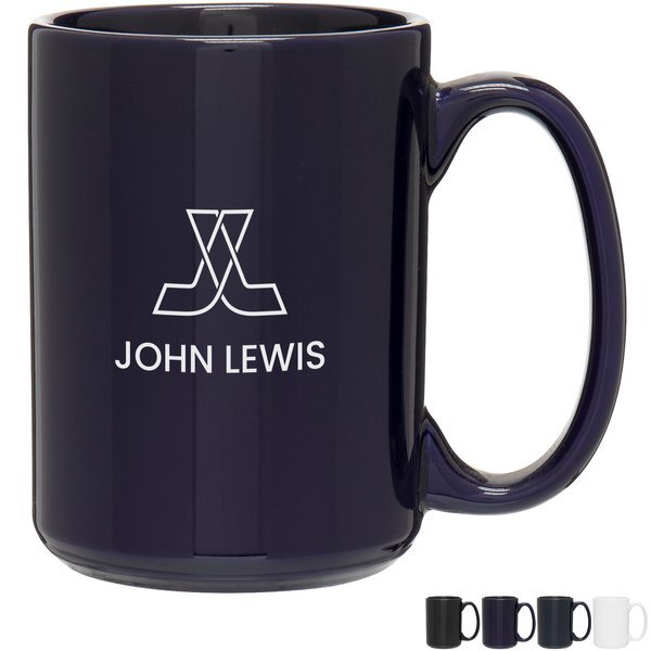 Glossy Grande Ceramic Mug, 15oz.