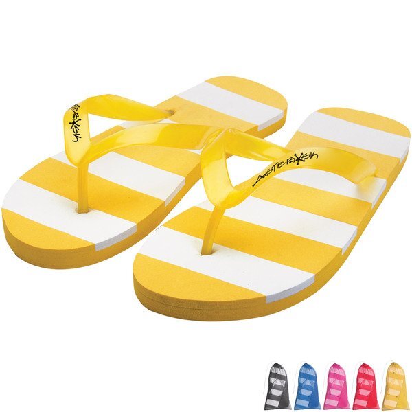 Striped Flip Flops, Adult