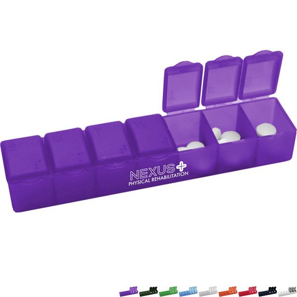 Classic Seven Day Strip Pillcase, 6-1/8"