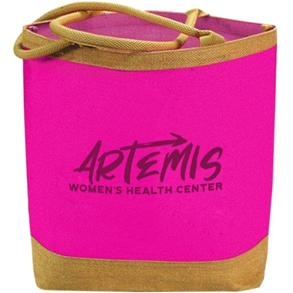 Market Pink Jute Tote