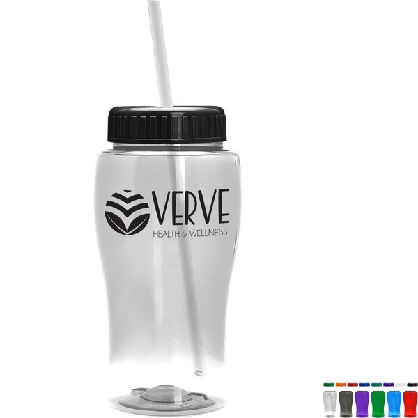 Mini Transparent Sports Bottle, 18oz. - Straw Lid