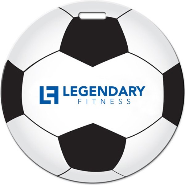 Soccer Ball Die Cut Luggage Tag