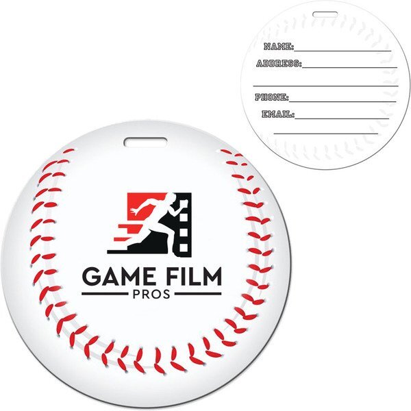 Baseball Die Cut Luggage Tag