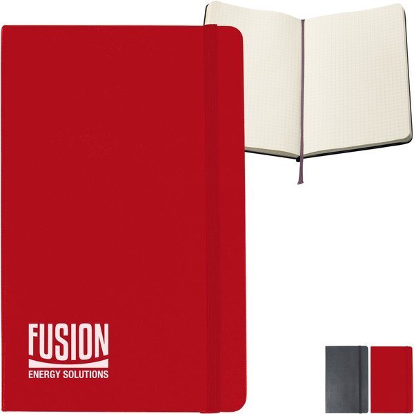 Moleskine® Hard Cover Graph Paper Large Notebook, 5" x 8-1/4"