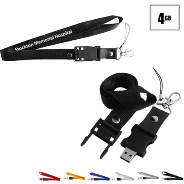 Tulsa USB Flash Drive Lanyard, 4GB