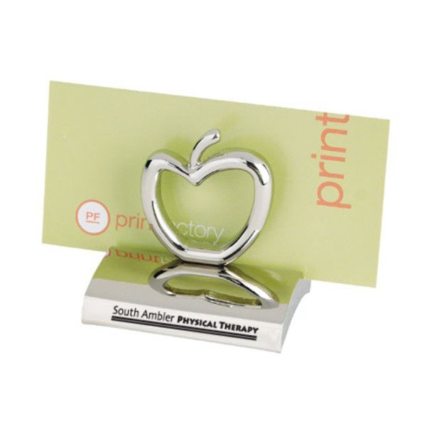 Chrome Metal Business Card Holder, Apple