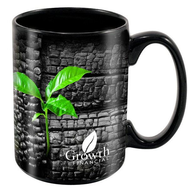 Black Stoneware Magna Mug, 15oz.