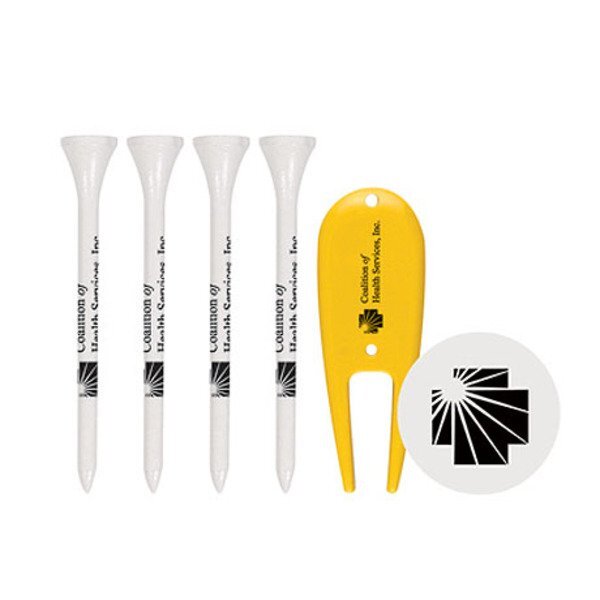 Plus Tees, Ball Marker & Divot Tool Pack