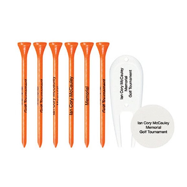 Plus Tees 6ct., Ball Marker & Divot Tool Pack
