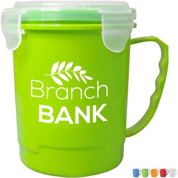 Soup Mug w/ Locking Silicone Lid