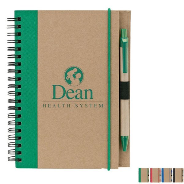 Recycled Notebook & Pen, 5-1/2" x 7-1/8"