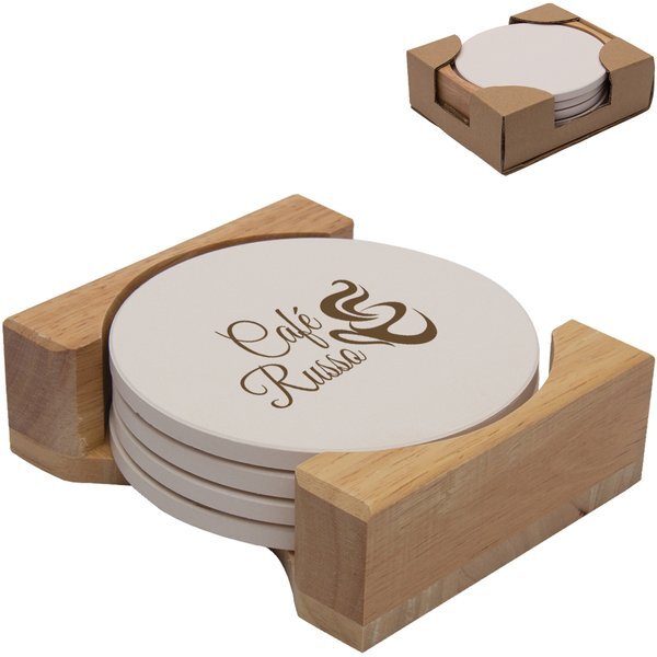 Absorbent Stone Coaster Set